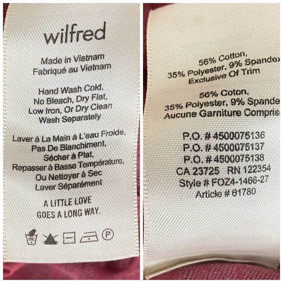 Wilfred Aritzia Tarascon Appliqued Floral Semi Sheer Fabric Blouse Women's Sz XS - Picture 9 of 10